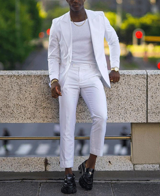 Elegant Plain Lapel Collar Blazer & Pants 2Pcs Set