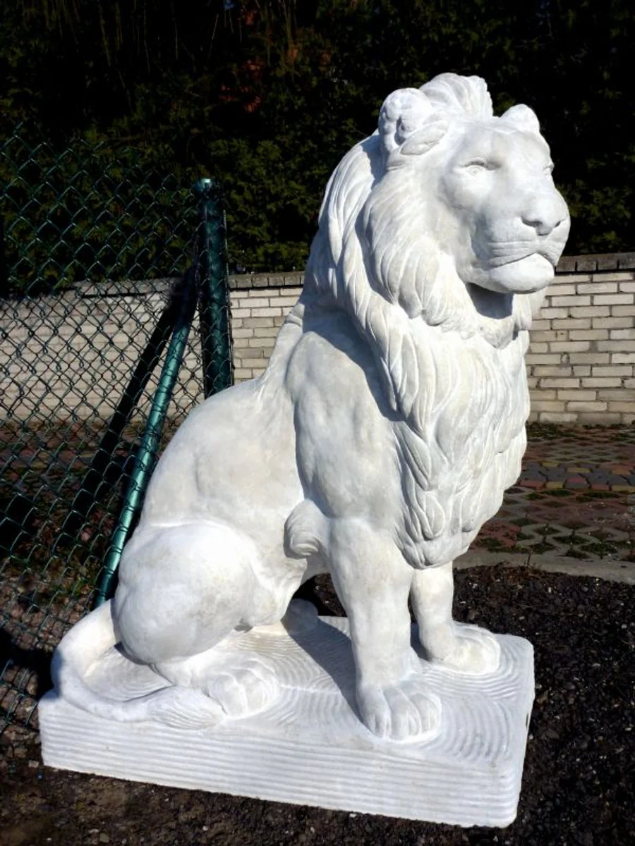 Casa Padrino escultura de lujo de la sentado león 52 x 102 x H. 140 cm - Magnífica Figura Deco de Jardín