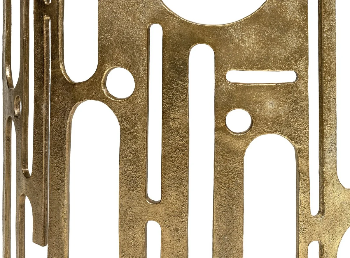 Casa Padrino consola de aluminio de dise?o bronce 90 x 45 x A. 75 - Mesa de consola semicircular - Muebles de sala - Colecci¨®n de Lujo