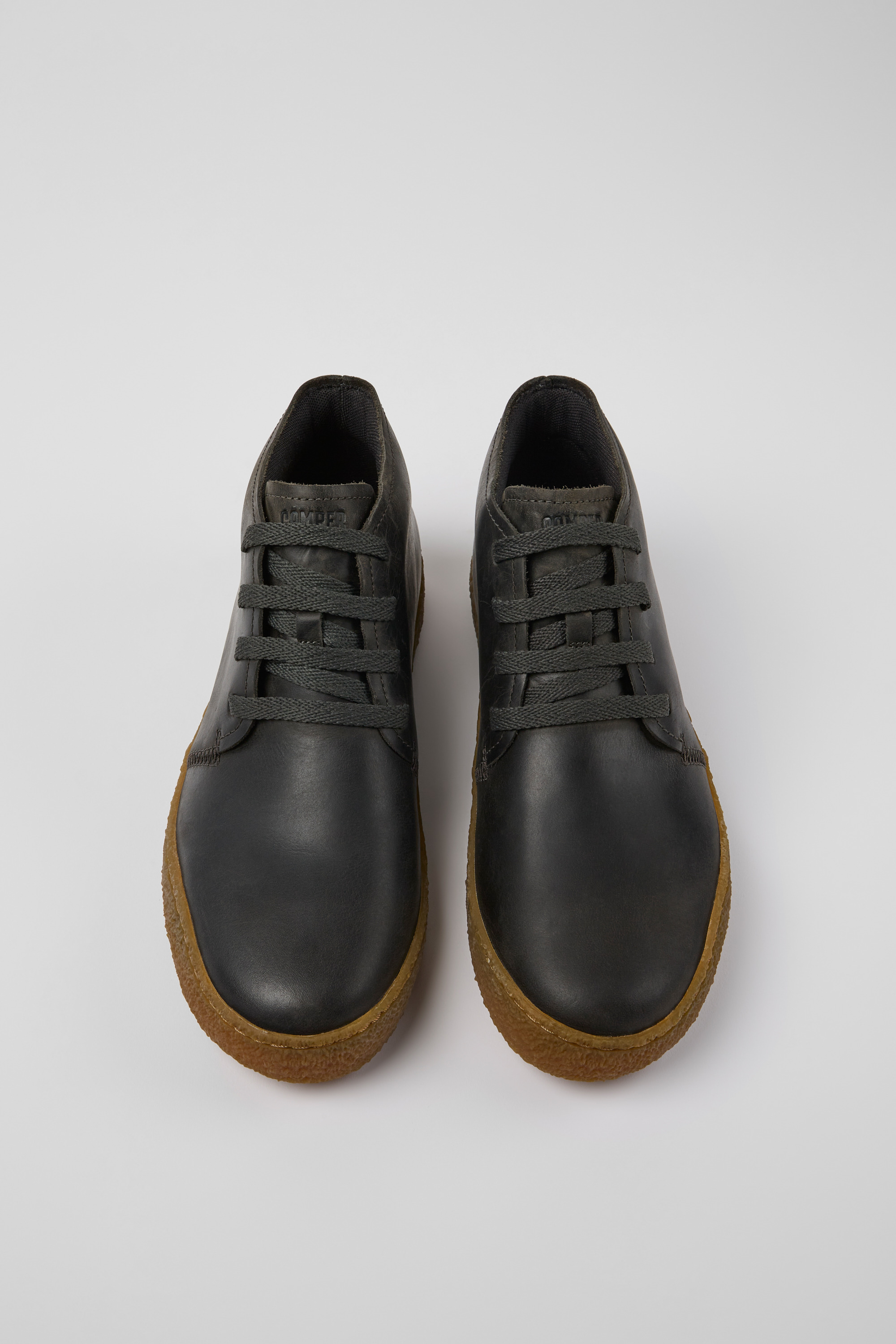 Peu Terreno - Gray leather shoes for men