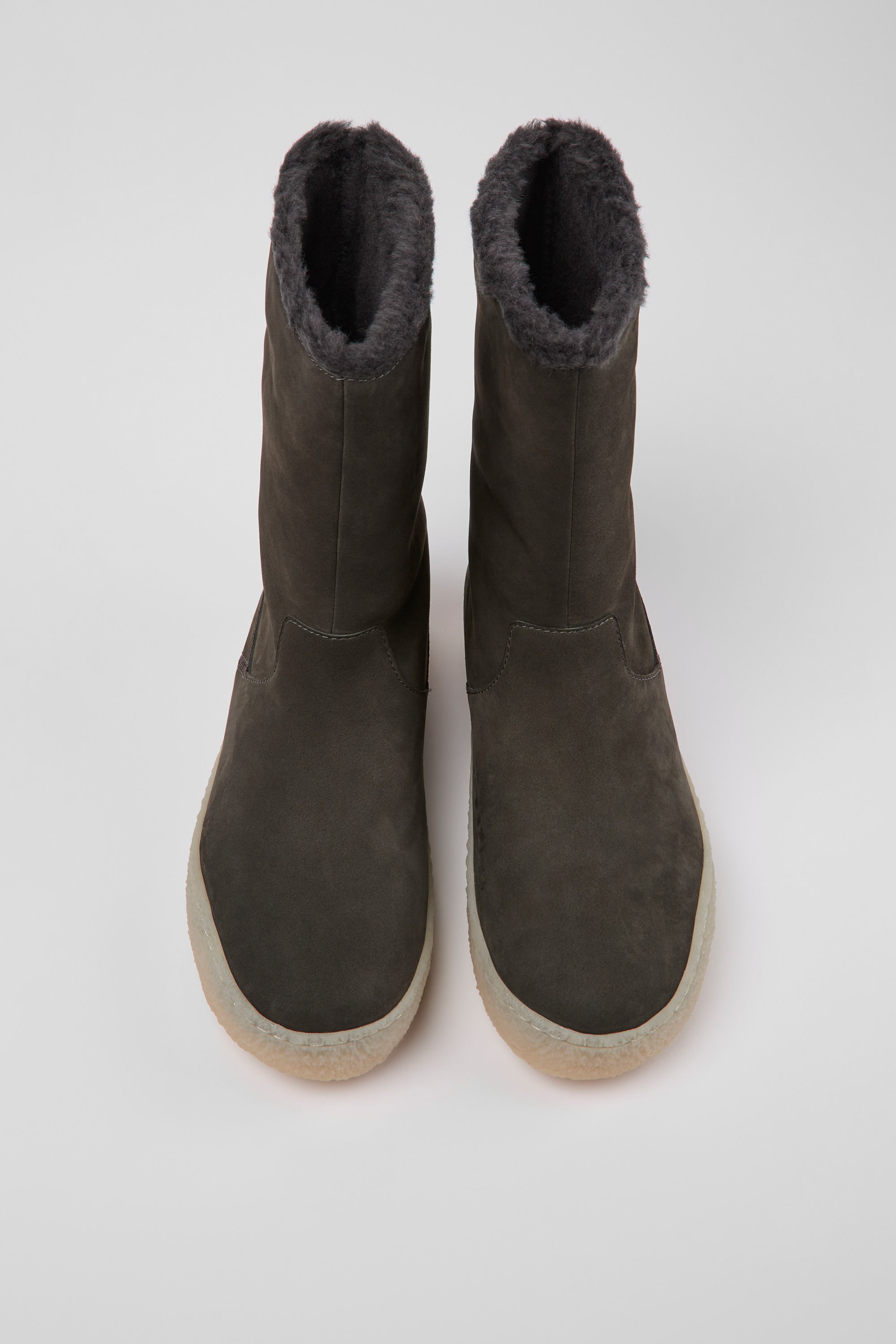Peu Terreno - Gray nubuck boots for women