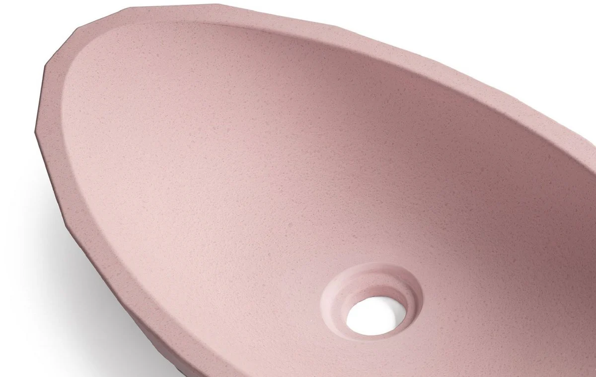 Casa Padrino lavabo de lujo rosa 60,9 x 29,7 x A. 11,9 cm - Lavabo de hormigón hecho a mano - Accesorios de baño de lujo