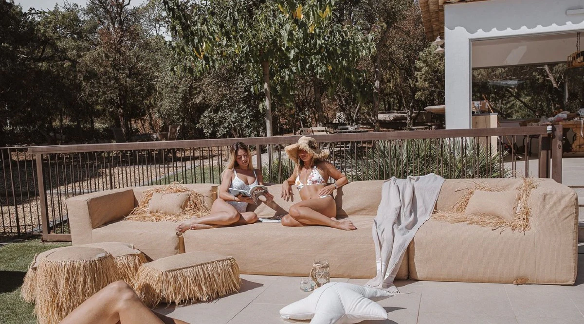 Casa Padrino sof¨¢ de exterior de jard¨ªn de lujo beige 450 cm