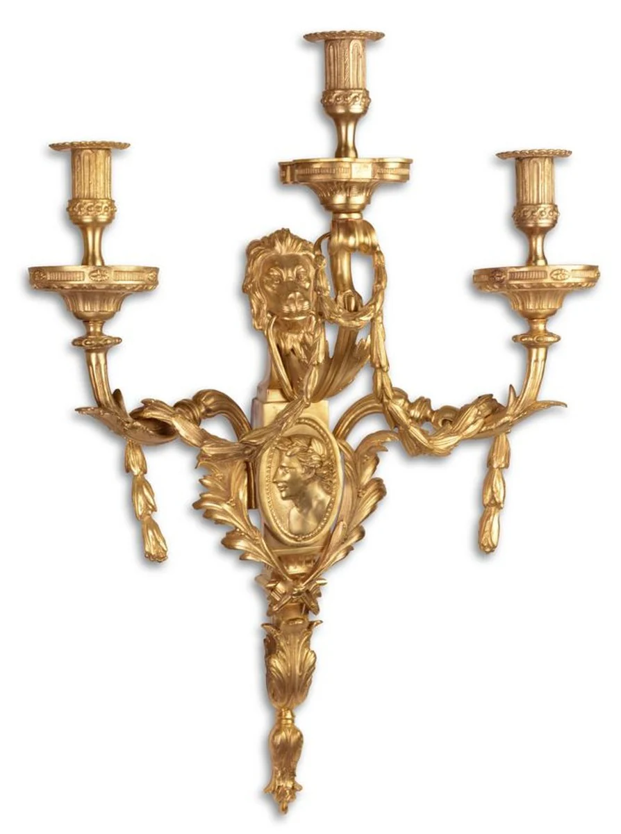 Casa Padrino sandelabro de pared barroco oro 51 x 26,5 x H. 86 cm - Mobiliario de Hotel y Restaurante