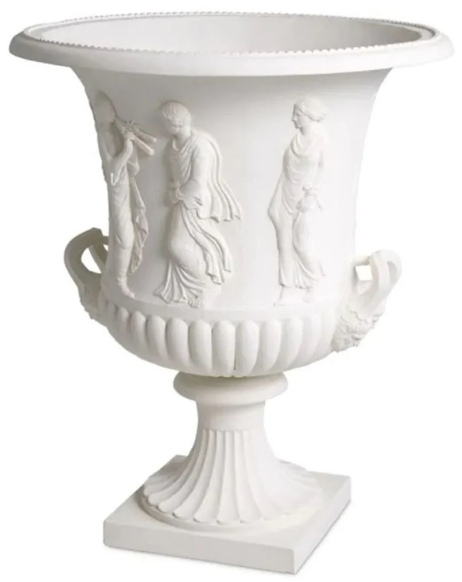 Casa Padrino maceta barroco de lujo blanco Ø 63 x A. 84 cm