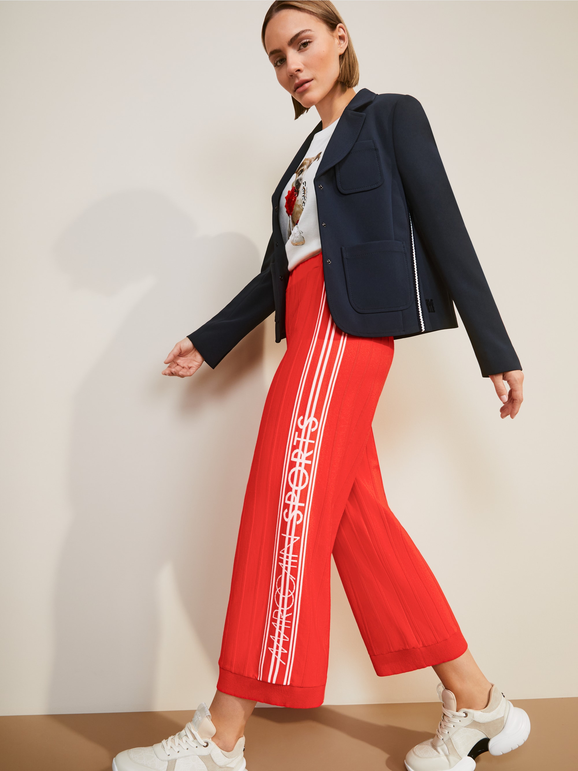 Marc-Cain Solid blazer with patch pockets