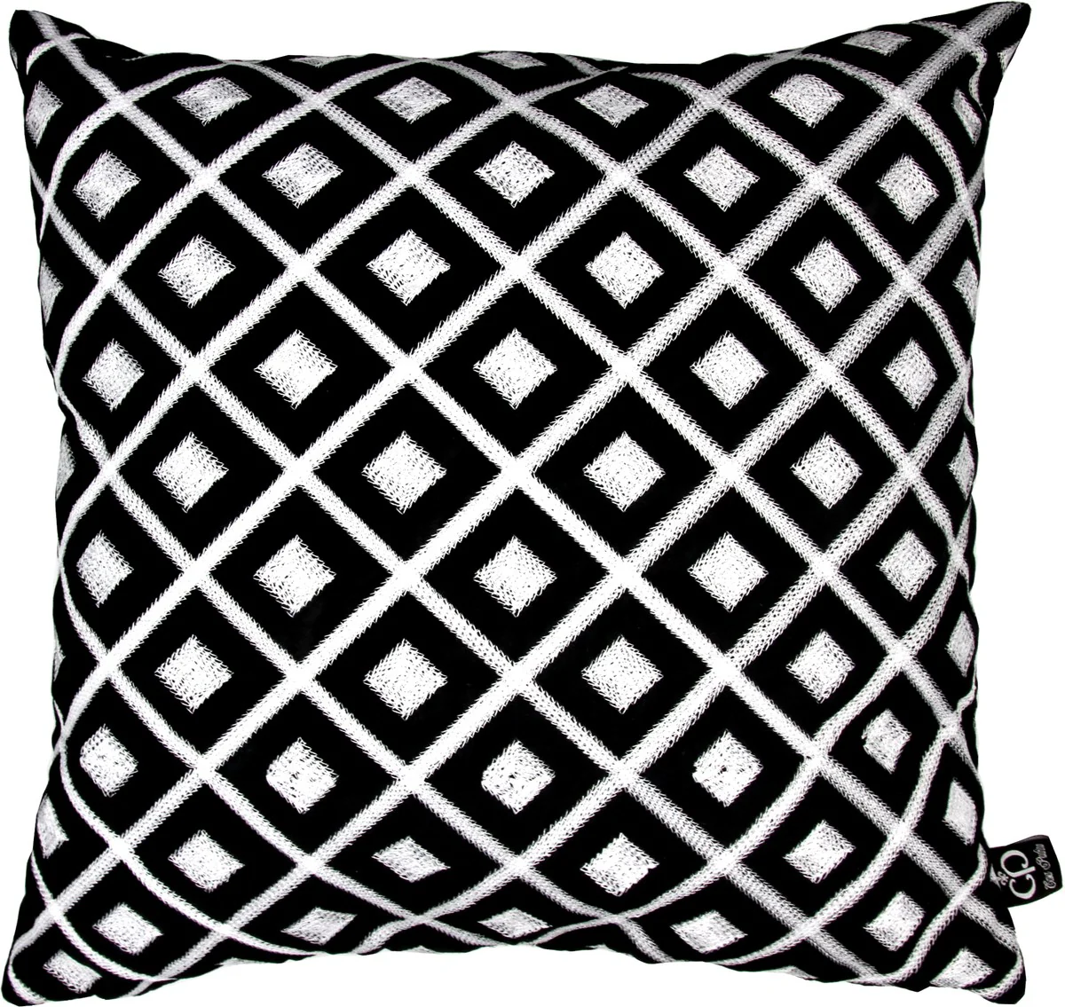 Casa Padrino almohada de hotel de lujo negro / blanco 50 x H. 50 cm - colecci¨®n hotel
