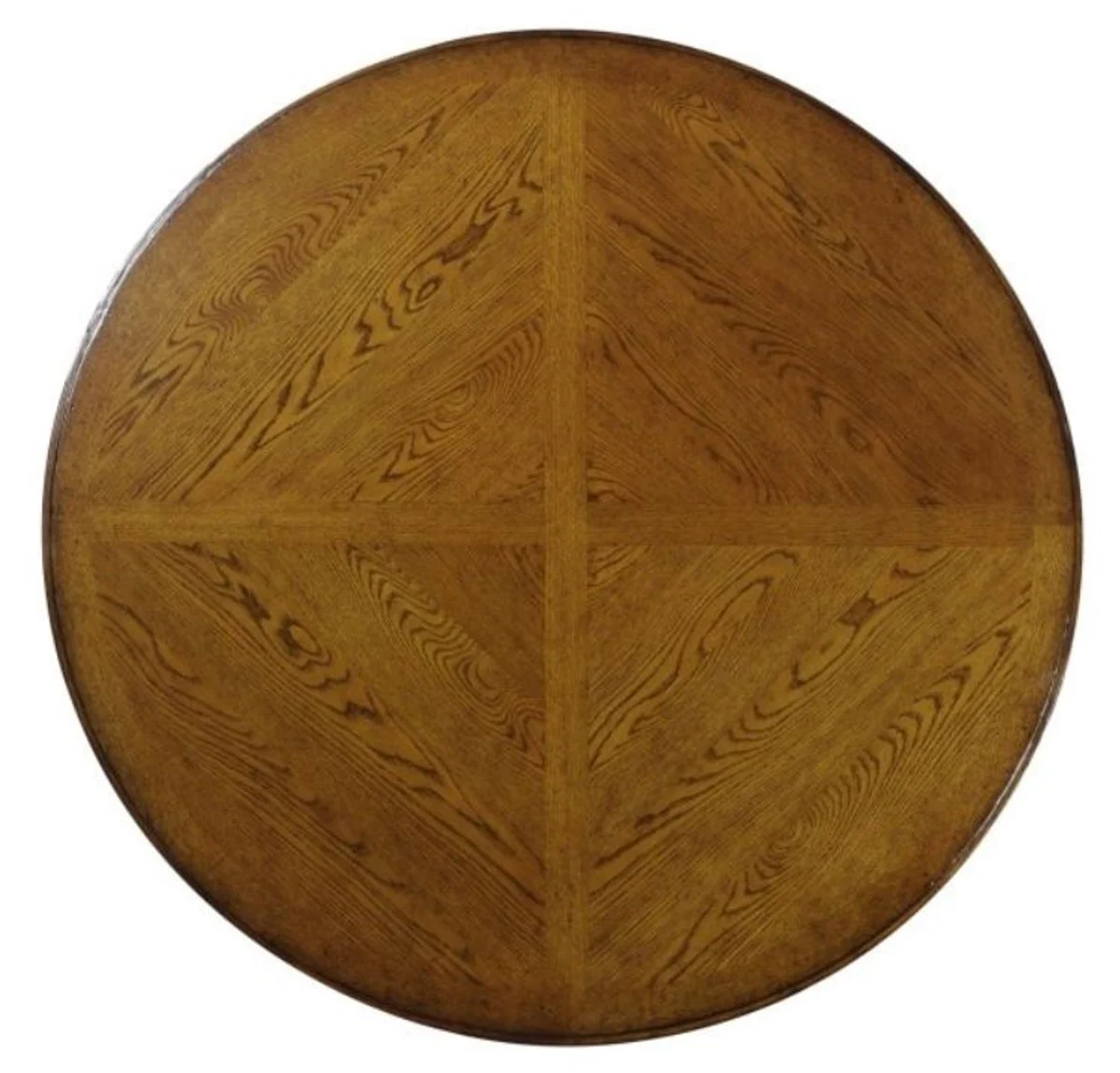 Casa Padrino mesa de comedor de madera de roble marrón Ø 135 x H. 78 cm - Muebles de Comedor de Madera Maciza