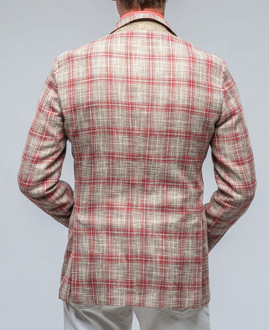 Daily Notch Lapel Single Breasted Utility Pockets Plaid Blazer