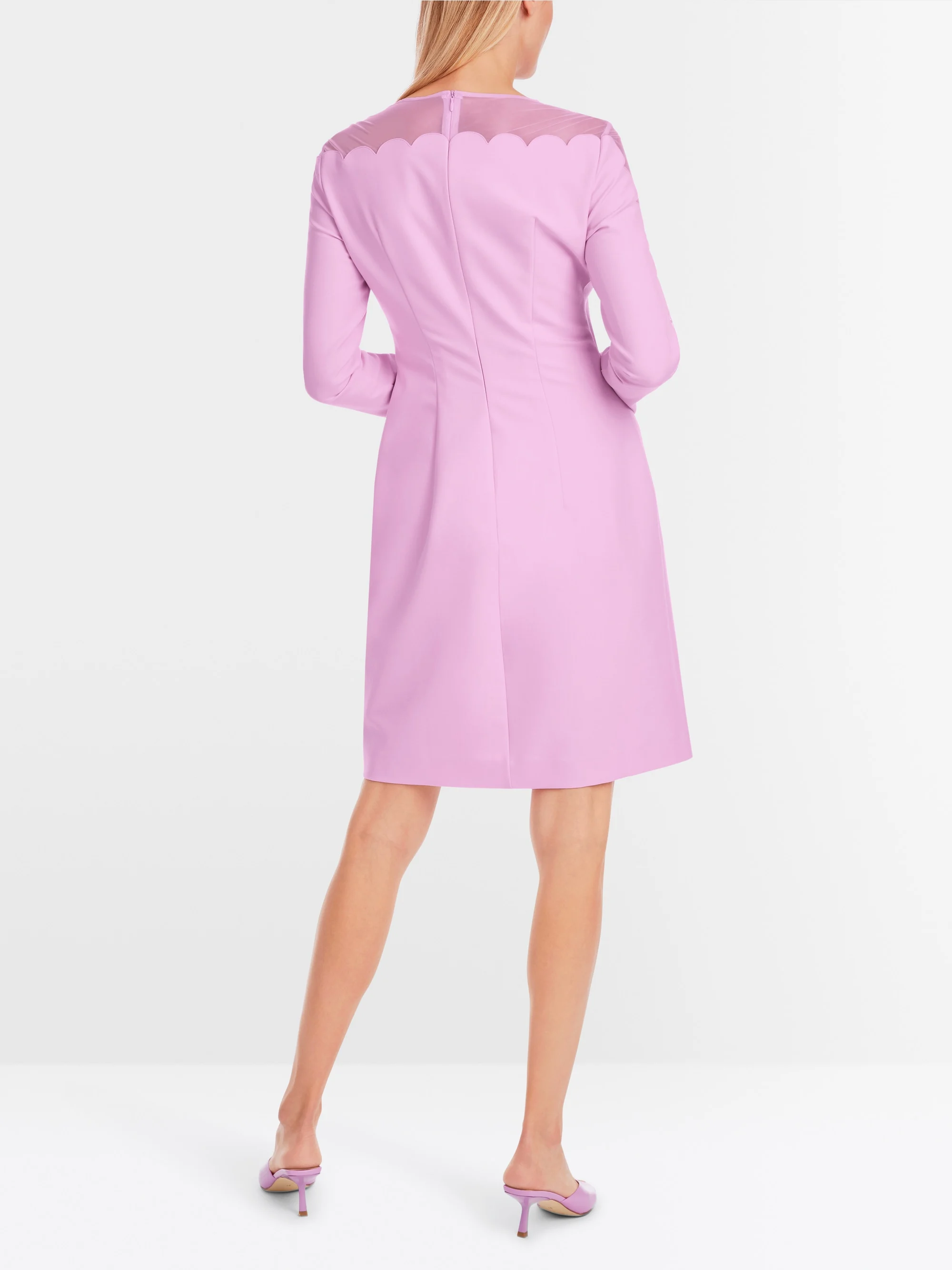 Marc-Cain Transparent/opaque short sheath dress