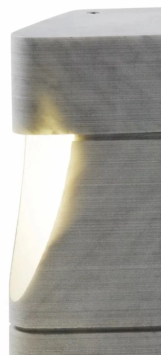 Casa Padrino conjunto de lámparas LED para exteriores de mármol de Carrara de lujo blanco - Luces de jardín resistentes a la intemperie - Iluminación de jardín y terraza - Colección de Hoteles de Lujo