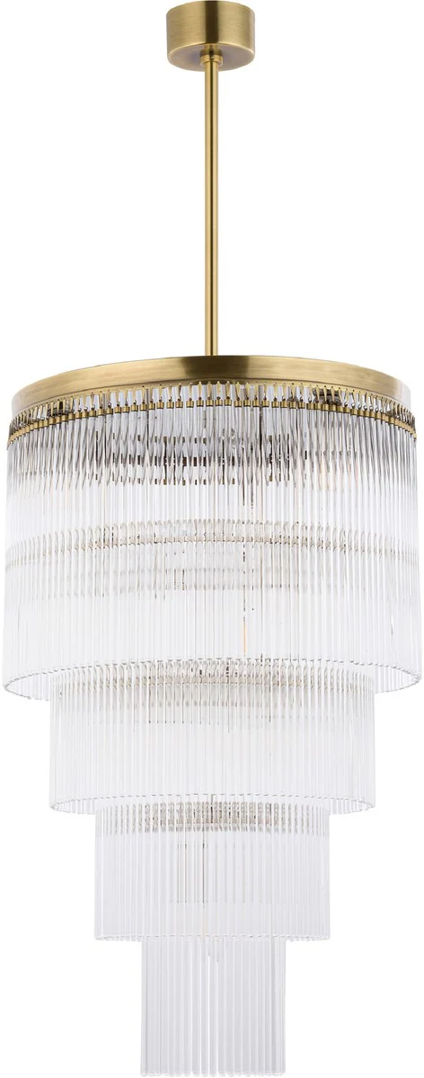 Casa Padrino l¨¢mpara de ara?a de hotel de lujo lat¨®n con p¨¢tina ? 45 x A. 95 cm