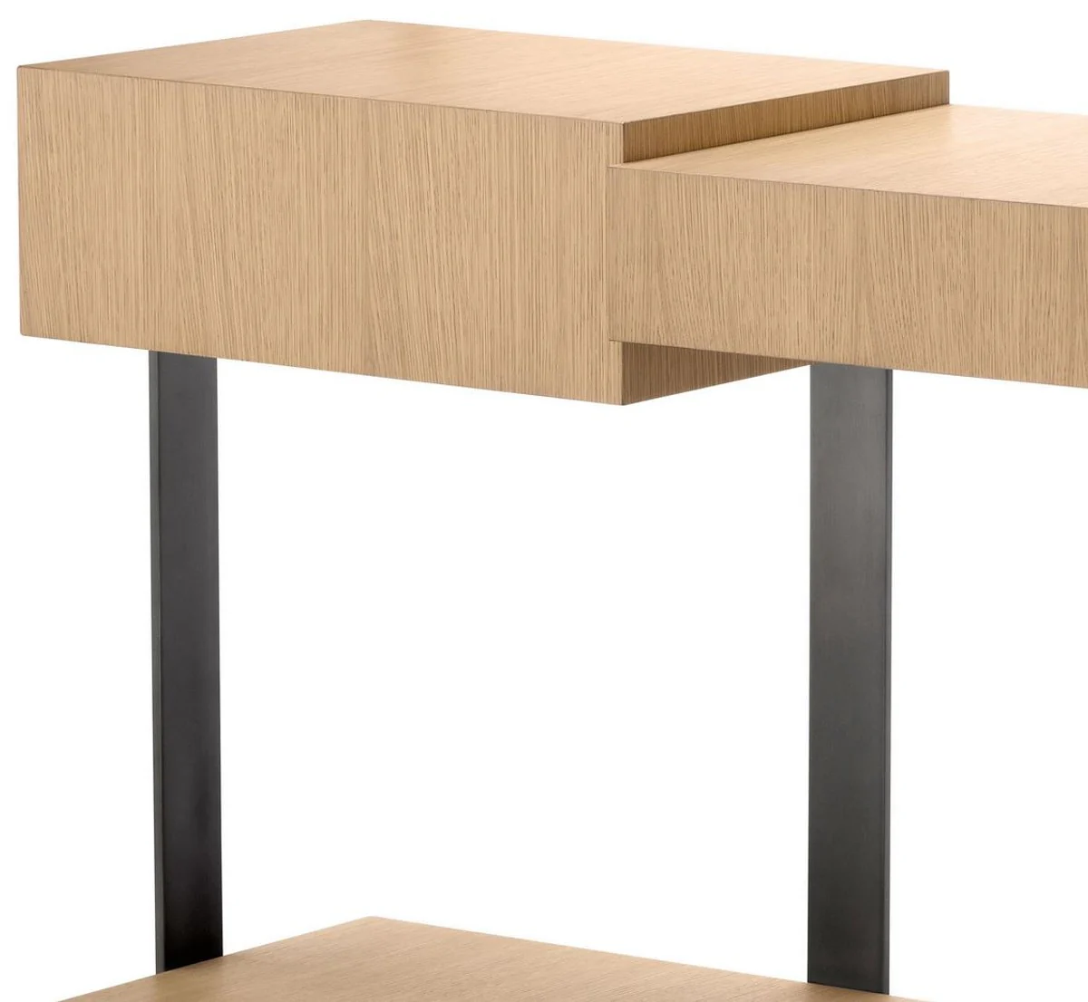 Casa Padrino consola de dise?o de lujo natural / bronce 180 x 42,5 x A. 76,5 cm - Consola rectangular - Muebles de sal¨®n - Muebles de lujo - Muebles de dise?o