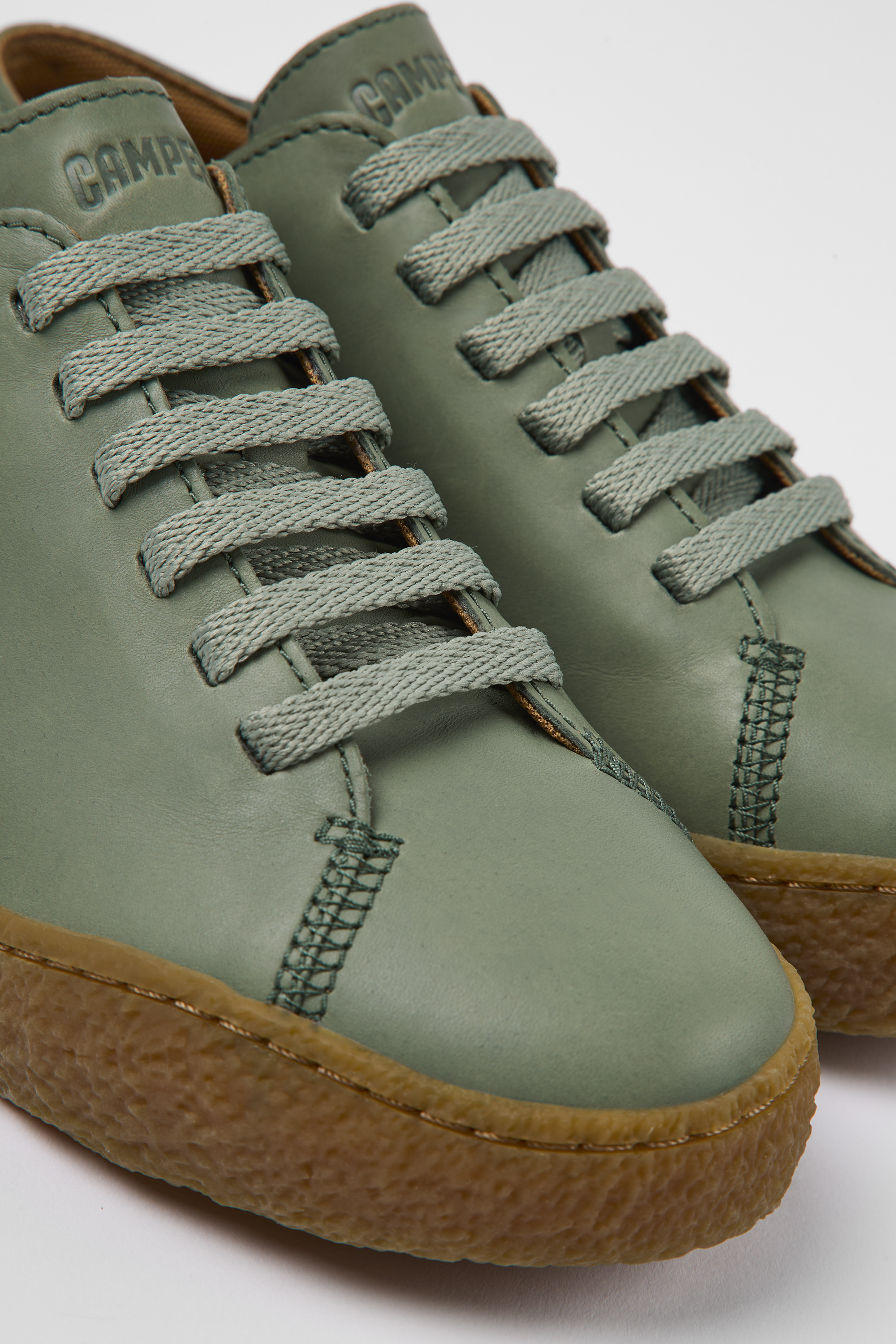 Peu Terreno - Green leather shoes for women