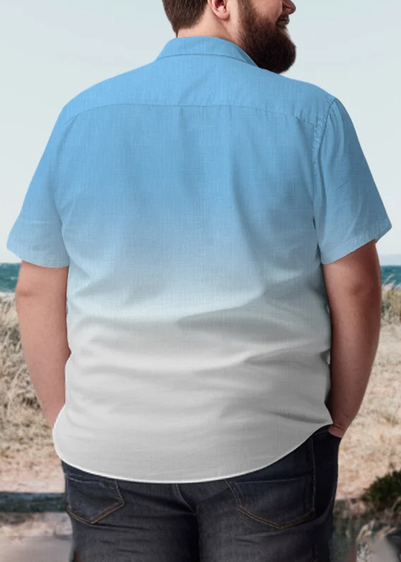 Men's Big Size Vacation Casual Hawaiian Short Sleeve Shirt 003