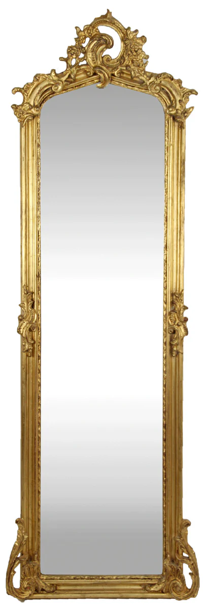 Casa Padrino Espejo Barroco Oro 55 x H. 175 cm - Espejo de Pared de Estilo Antiguo - Muebles Barrocos