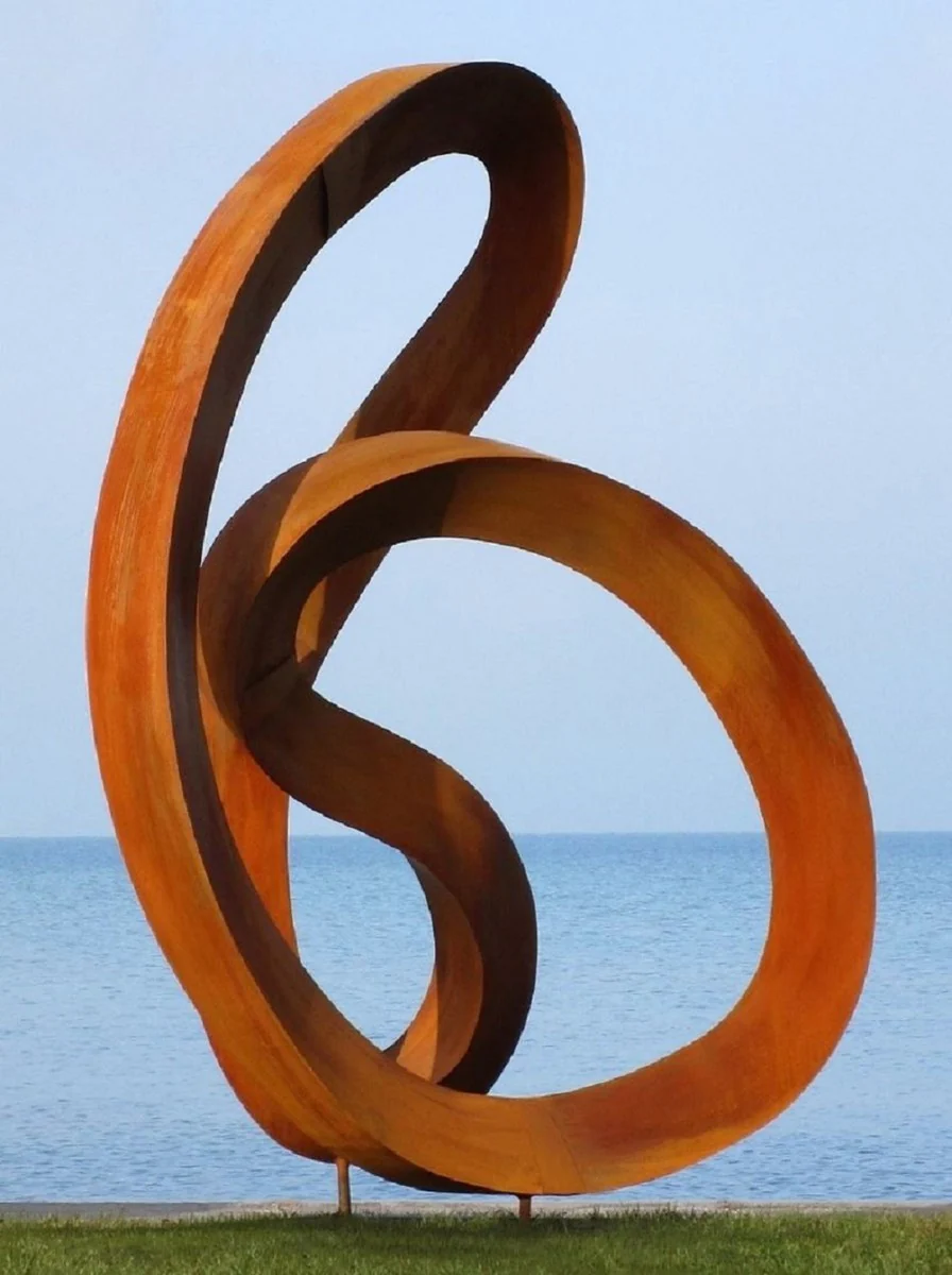 Casa Padrino escultura de jard¨ªn de acero XXL de dise?o de lujo ¨®xido 165 x 80 x A. 215 cm - Enorme decoraci¨®n de jard¨ªn XXL - Decoraci¨®n de exterior de lujo - Accesorios de dise?o