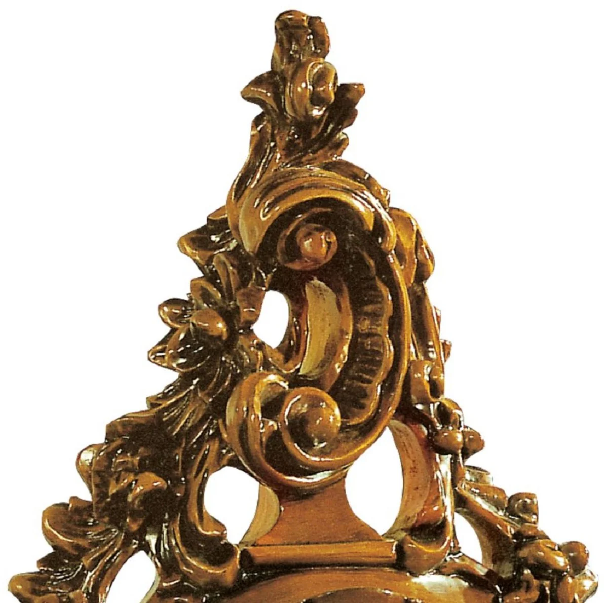 Casa Padrino reloj de mesa barroco de lujo marrón / oro - Magnífico reloj de estilo barroco - Reloj de sobremesa barroco tallado a mano - Calidad de lujo - Hecho en Italia