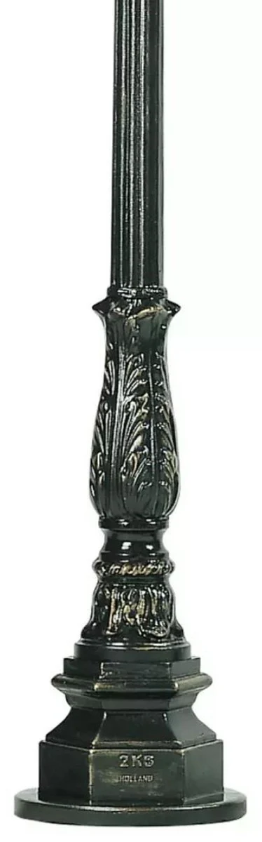 Casa Padrino lámpara de pie de jardín Art Nouveau verde / cobre 42 x 30 x A. 260 cm - Farol de jardín - Lámpara de jardín - Iluminación de jardín nostálgico - Luces de jardín nostálgico