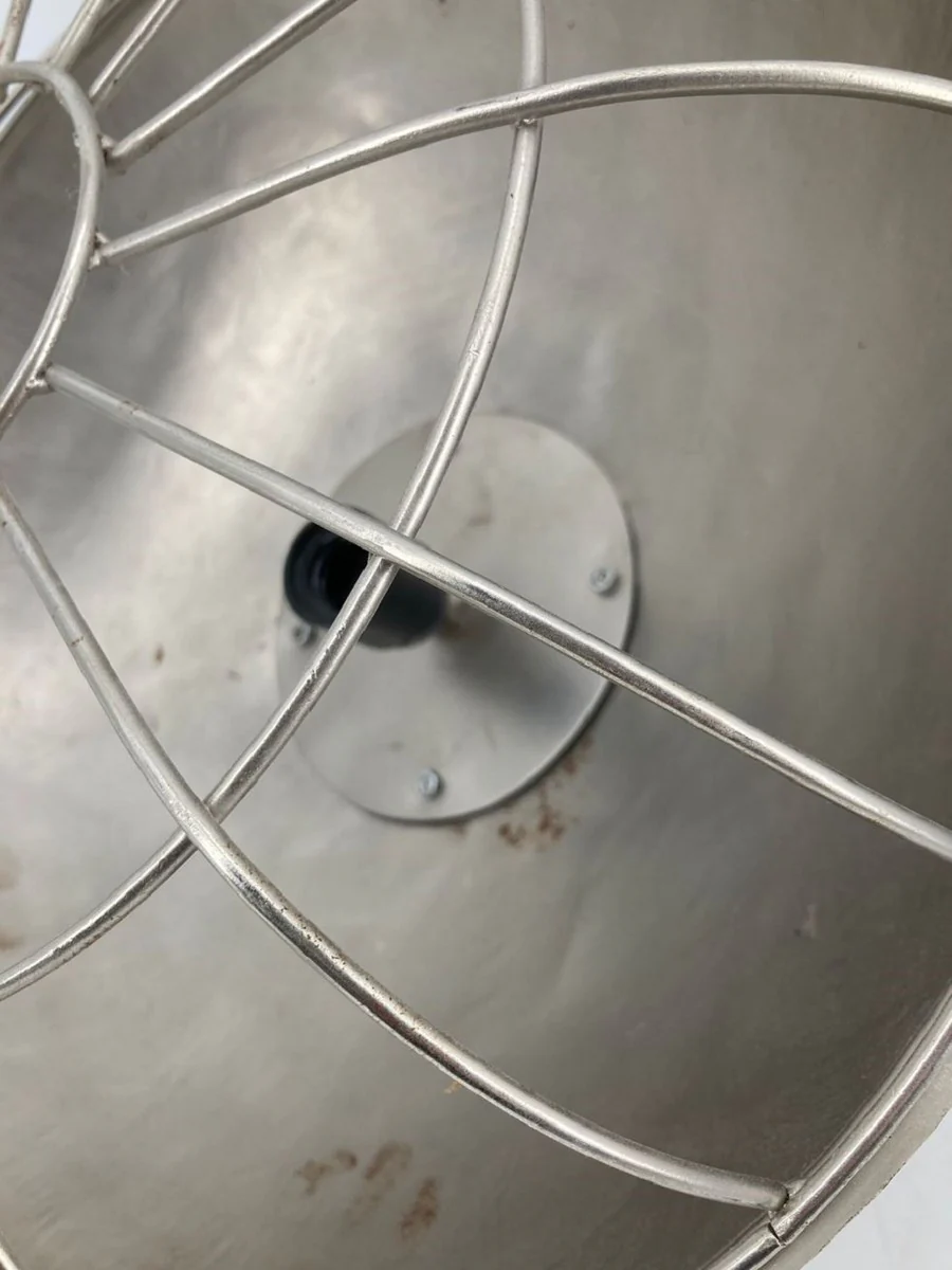 Casa Padrino lámpara colgante de diseño industrial plata Ø 40 x A. 30 cm - Lámpara colgante metal estilo industrial - Luces estilo industrial