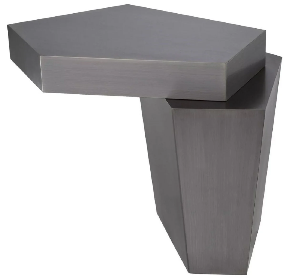 Casa Padrino mesa de centro de dise?o gris 72 x 50 x A. 60 cm - Mesa de sal¨®n con acabado cepillado - Muebles de Sal¨®n - Calidad de Lujo