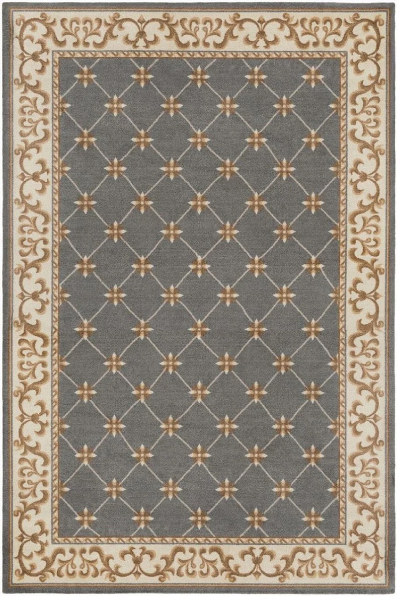 Casa Padrino Alfombra de Salón Barroco de Lujo Gris / Crema / Marrón - Varios Tamaños