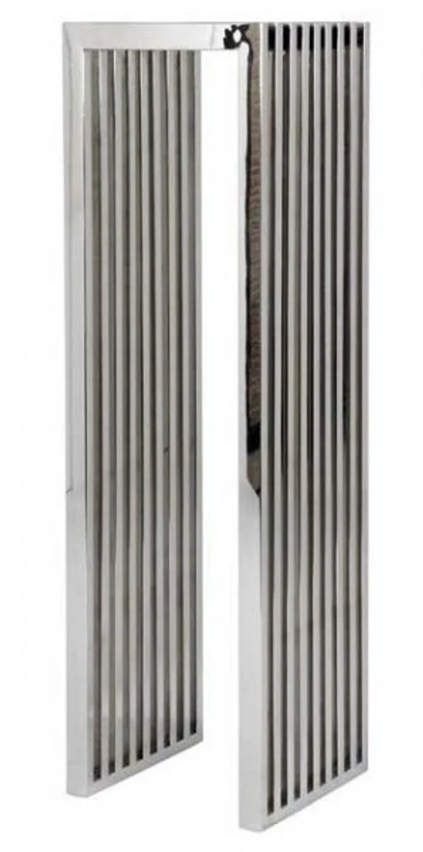 Casa Padrino luxury console table column 5 Stars Chrome - Flower table telephone stand side table column - Hotel Furniture