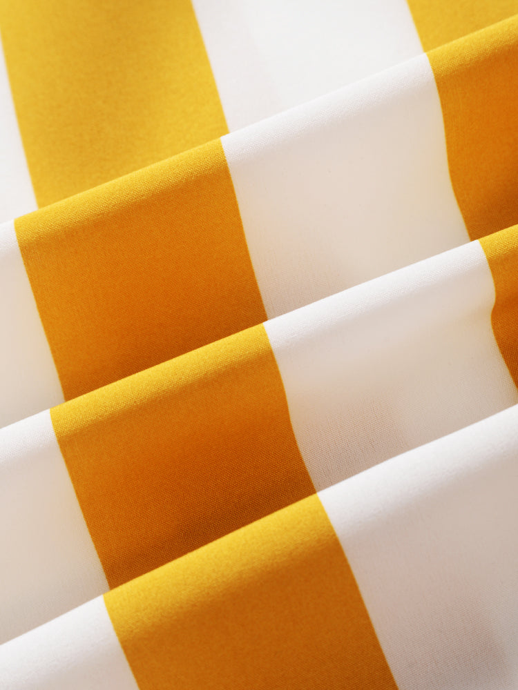 Stripes Casual Short Sleeve Shirts