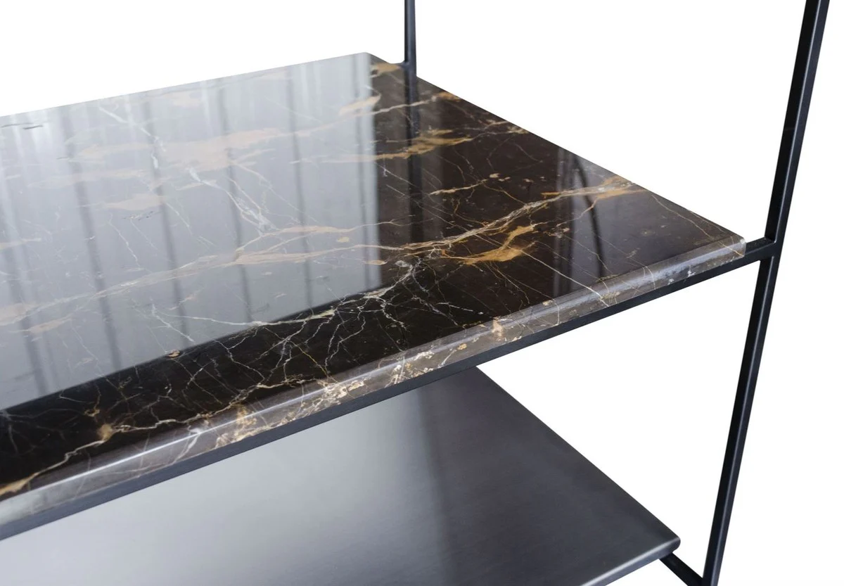 Casa Padrino mueble de sala de estar de lujo negro 110 x 45 x H. 100,5 cm - armario de dise?o