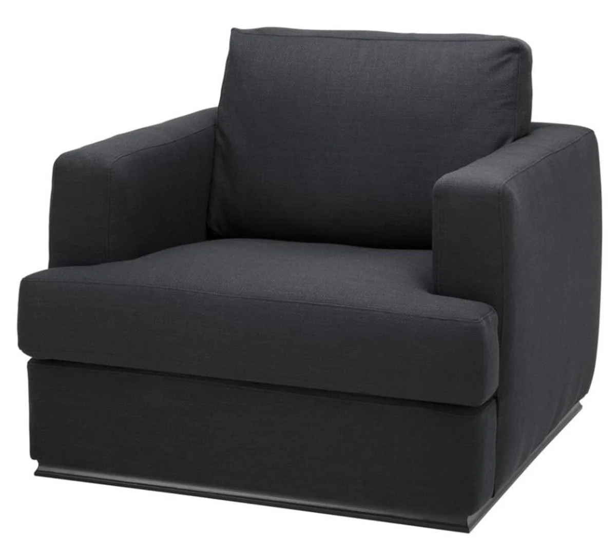 Casa Padrino silla hotel de lujo negro de 96 x 103 x H. 86 cm - Edición limitada