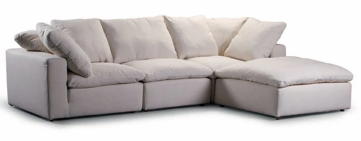 Casa Padrino sof¨¢ esquinero de lujo gris 280 x 200 cm - Sof¨¢ modular de sal¨®n