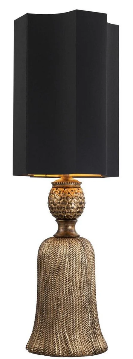 Casa Padrino lámpara de mesa de lujo oro / negro 30,5 x 30,5 x H. 96 cm - Lámpara de Sala de Estar - Calidad de Lujo