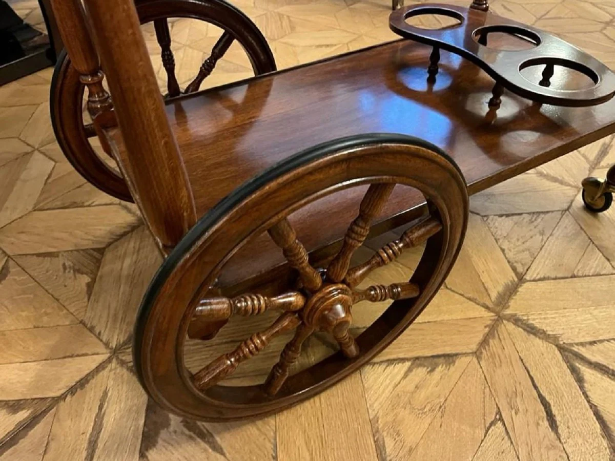 Casa Padrino carrito de servicio Art Nouveau de lujo marr¨®n - Carrito de hotel - Carrito de restaurante - Accesorios de hotel - Accesorios de restaurante - Muebles Art Nouveau