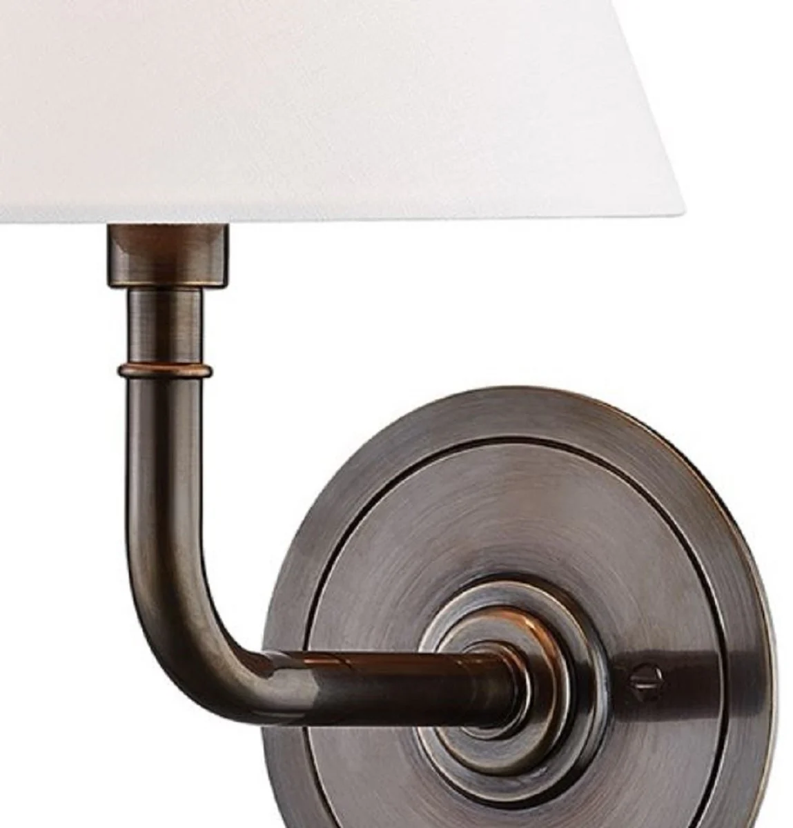 Casa Padrino lámpara de pared de lujo bronce / blanco 20,3 x 24,1 x H. 28,6 cm - Lámpara de Pared para Hoteles y Restaurantes