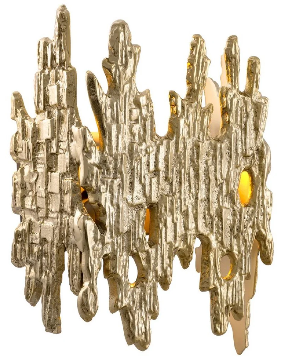 Casa Padrino l¨¢mpara de pared de dise?o de lujo oro 21 x 10,5 x A. 28 cm - L¨¢mpara de pared de sal¨®n - L¨¢mpara de pared de hotel - L¨¢mpara de pared de restaurante - Luces de lujo