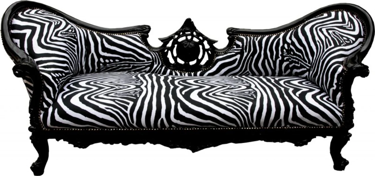 Casa Padrino Baroque sofa Vampire Zebra / Black - Furniture