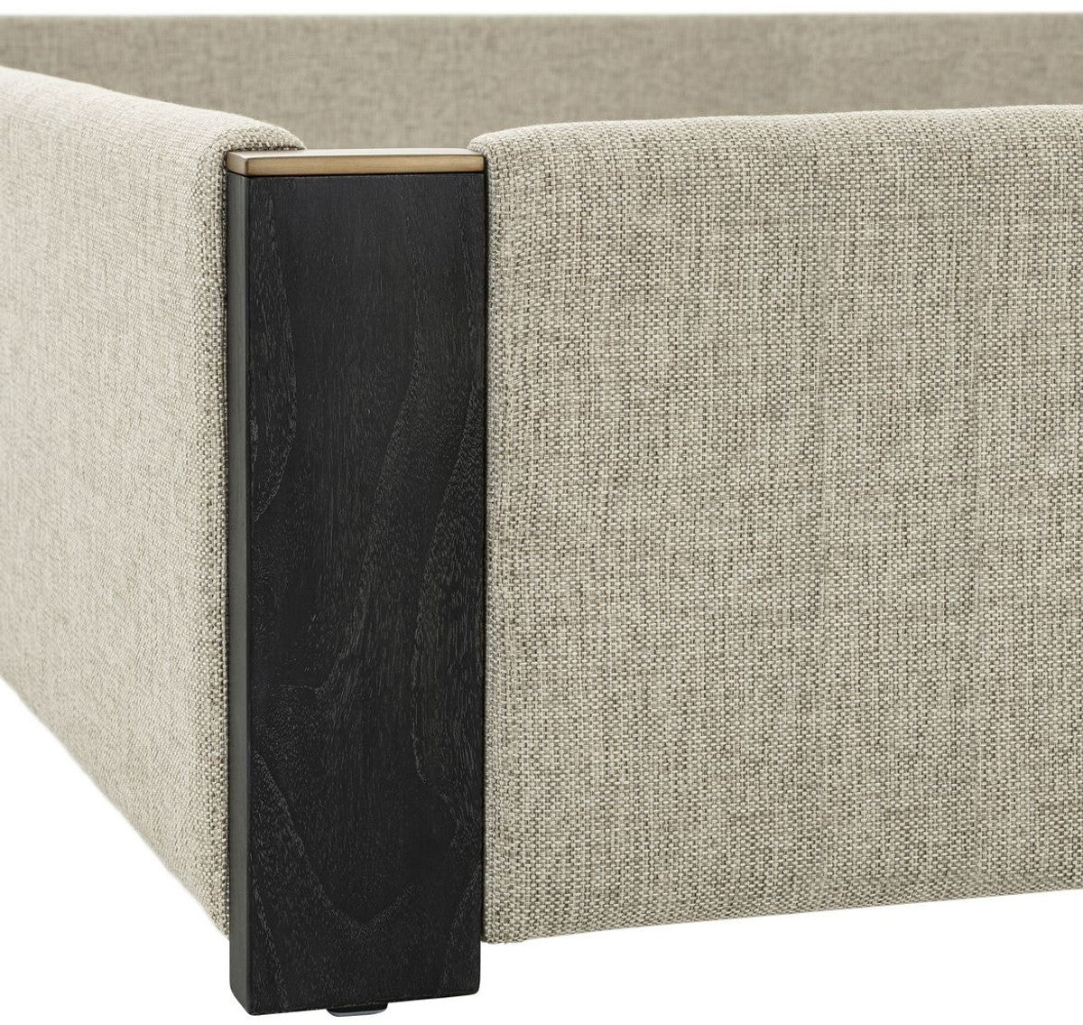 Casa Padrino estructura de cama doble de lujo con cabecero natural / lat¨®n / gris antracita 224 x 224 x A. 145,5 cm - Muebles de Dormitorio - Muebles de Hotel - Calidad de Lujo