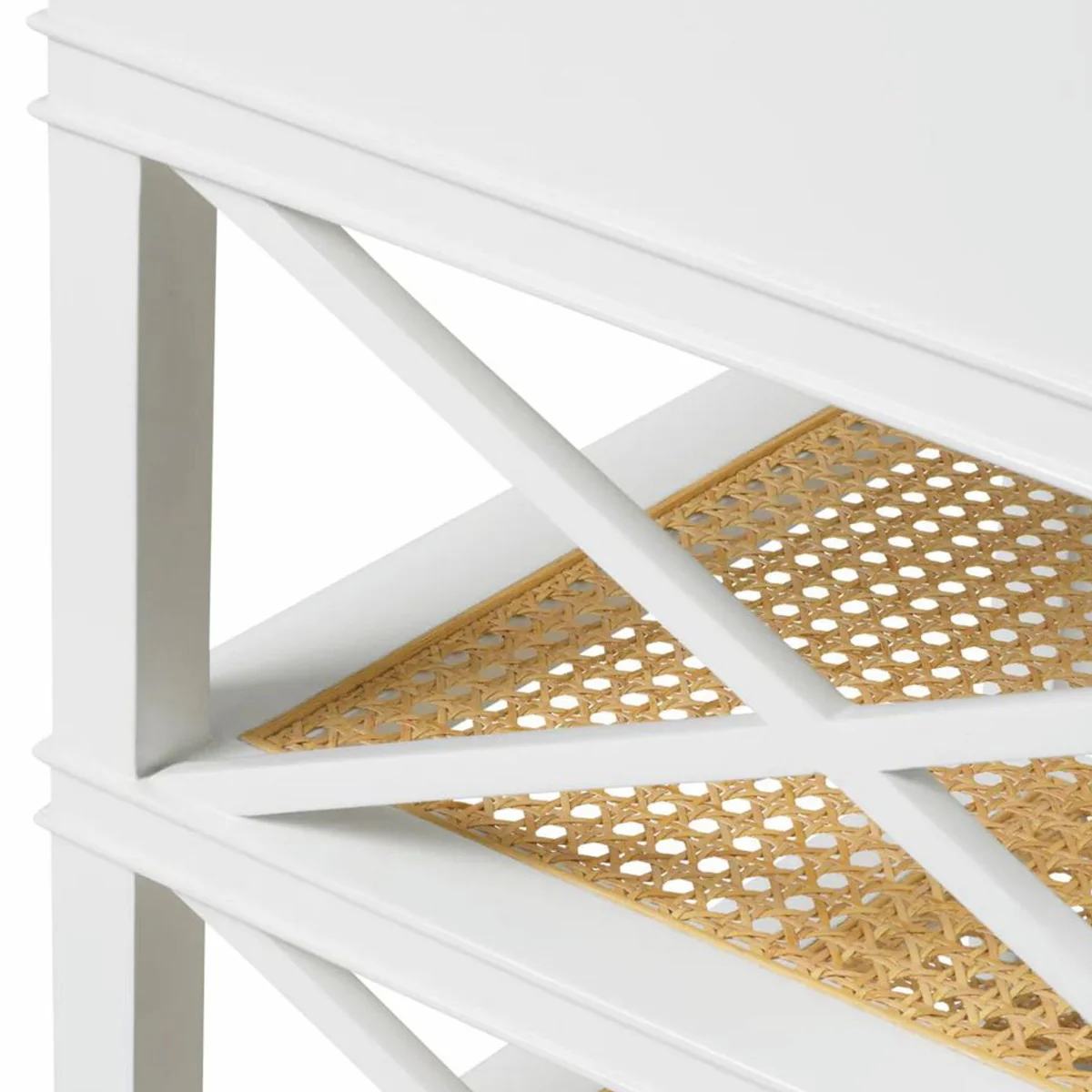 Casa Padrino mesa auxiliar de lujo de caoba con caj¨®n y tapa de vidrio A. 76 cm