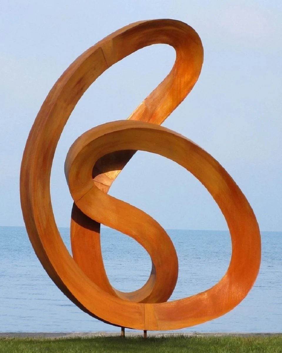 Casa Padrino escultura de jard¨ªn de acero XXL de dise?o de lujo ¨®xido 165 x 80 x A. 215 cm - Enorme decoraci¨®n de jard¨ªn XXL - Decoraci¨®n de exterior de lujo - Accesorios de dise?o