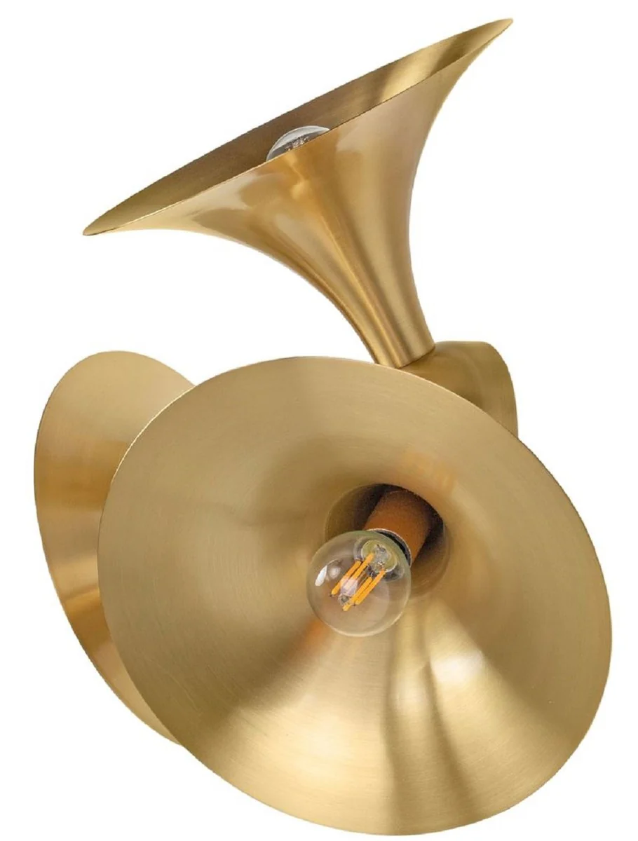 Casa Padrino lámpara de pared de lujo latón 40 x 20 x H. 40 cm - Lámpara de Latón - Calidad de Lujo