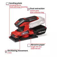 Cordless Orbital Sander TC-OS 18/187 Li Solo