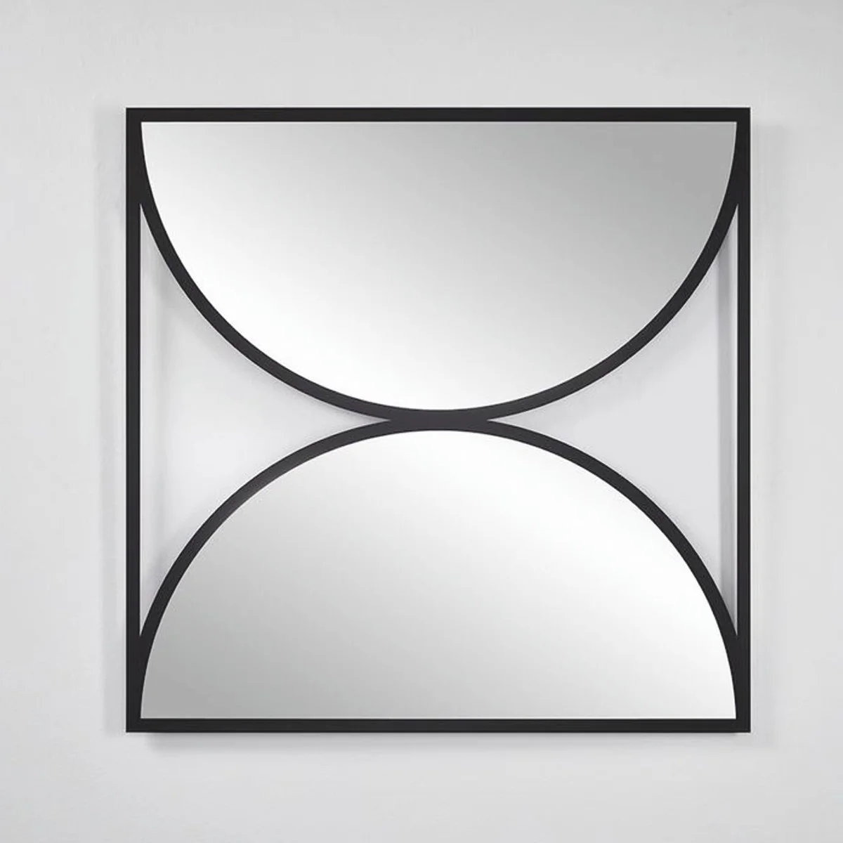 Casa Padrino espejo de pared de lujo negro 90 cm - Muebles de lujo