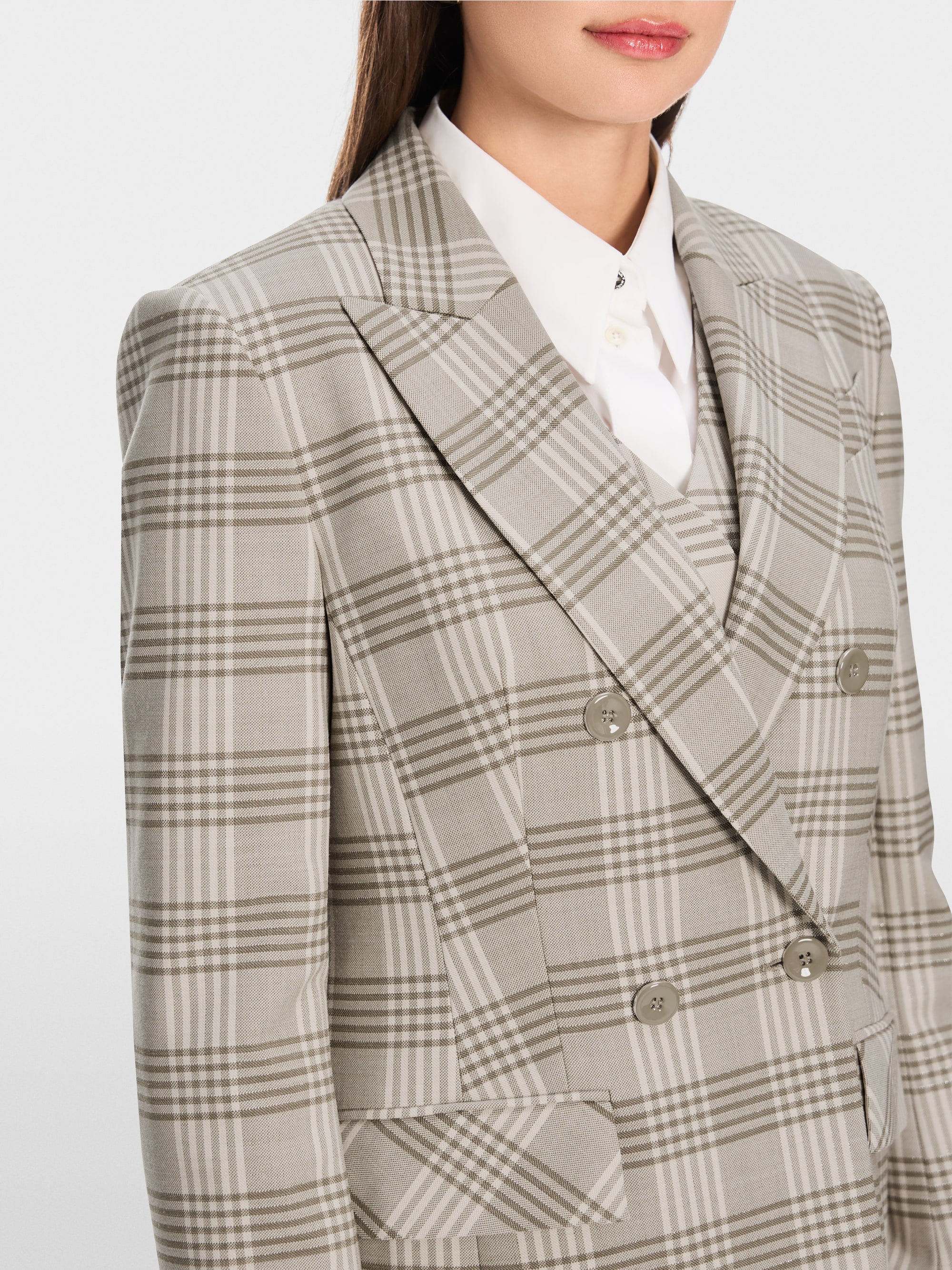 Marc-Cain Blazer in shimmering plaid pattern