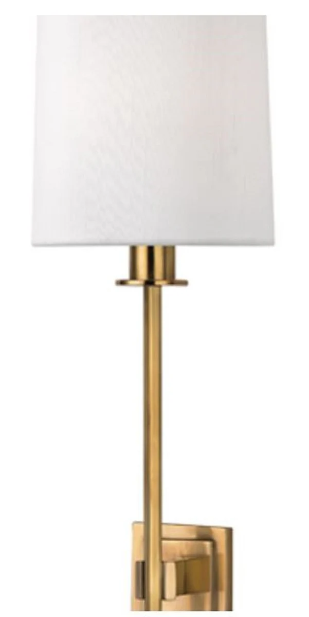 Casa Padrino lámpara de pared de lujo latón antiguo / blanco 14 x 9,5 x H. 57,8 cm - Accesorios de Decoración de Hotel y Restaurante