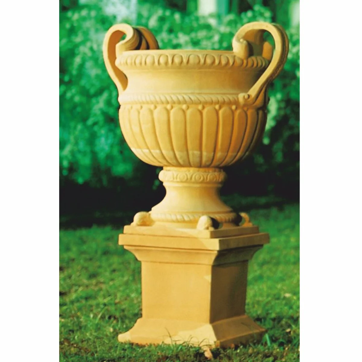 Casa Padrino maceta barroco de lujo de cer¨¢mica amarillo ? 72 x A. 78 cm - Decoraci¨®n de jard¨ªn