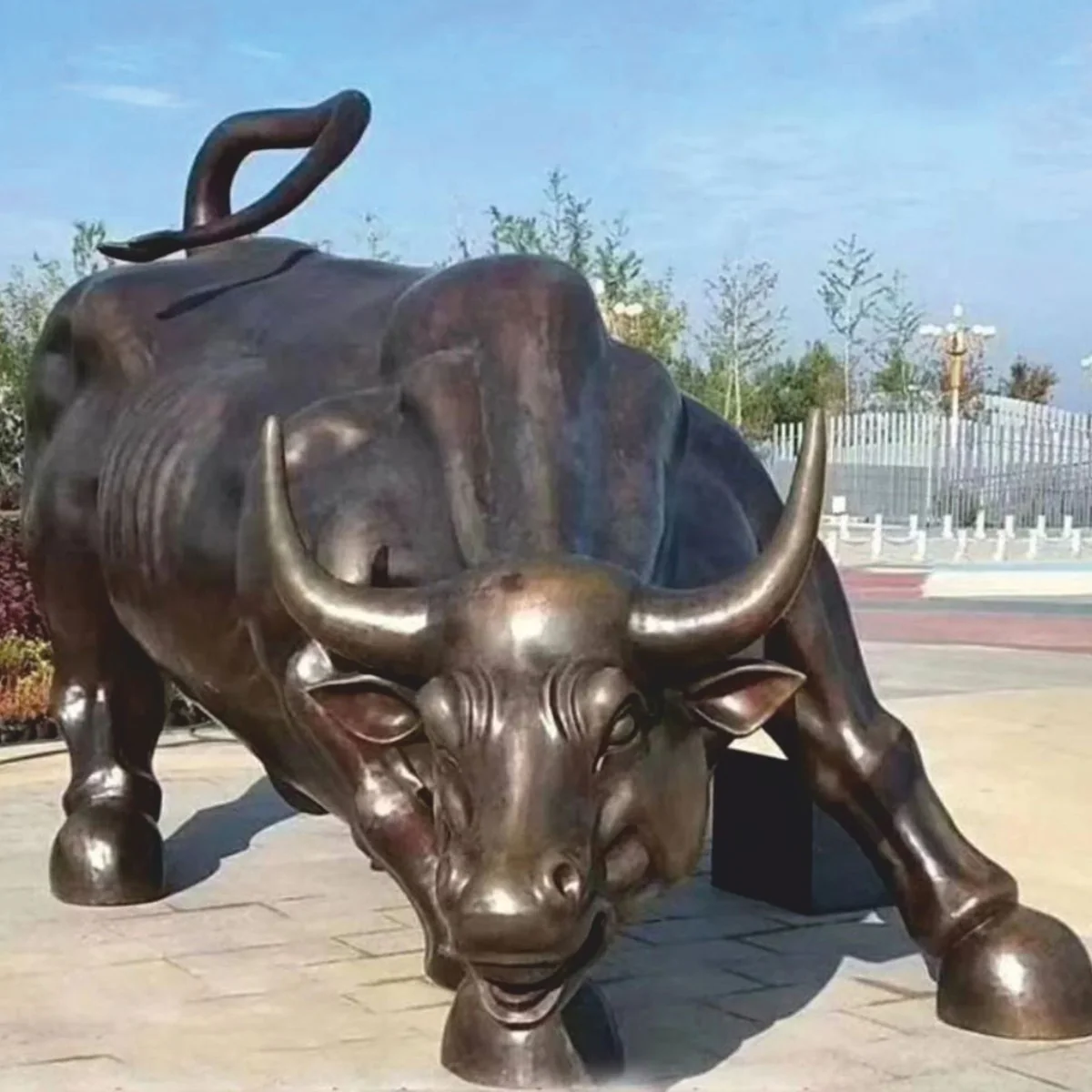 Casa Padrino escultura decorativa de bronce XXL toro 240 cm - Figura de jard¨ªn de tama?o natural