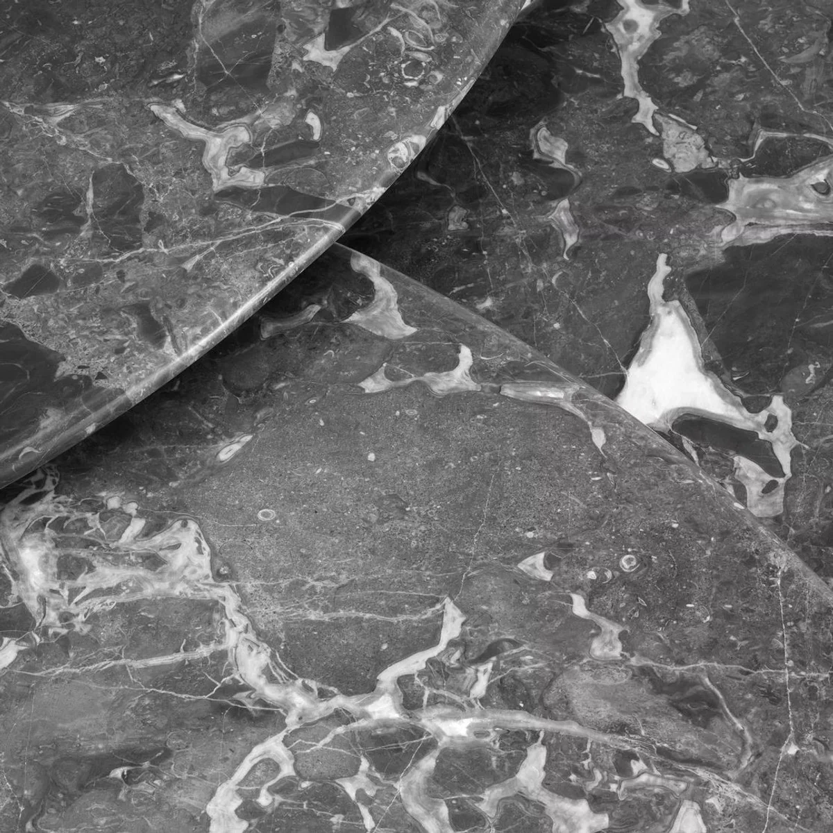 Casa Padrino conjunto de mesa de centro de lujo de 3 lat¨®n / gris - Mesas de sal¨®n de lat¨®n con tapa de m¨¢rmol - Muebles de sal¨®n - Muebles de hotel - Calidad de lujo