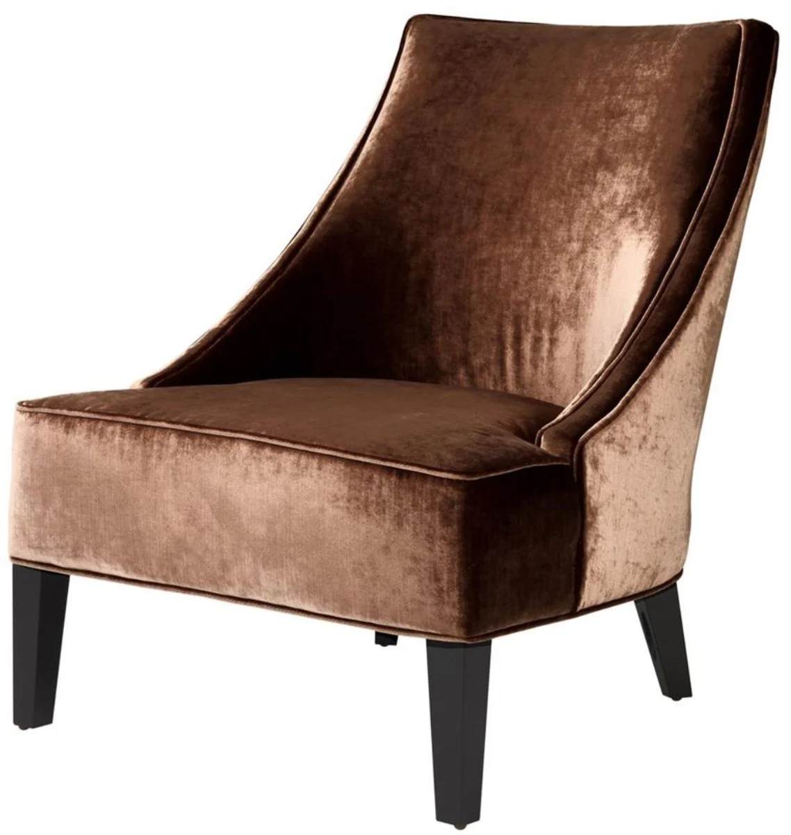 Casa Padrino Sillón de Lujo Naranja Egeo / Negro 70 x 88 x H. 85 cm - Muebles para Hoteles