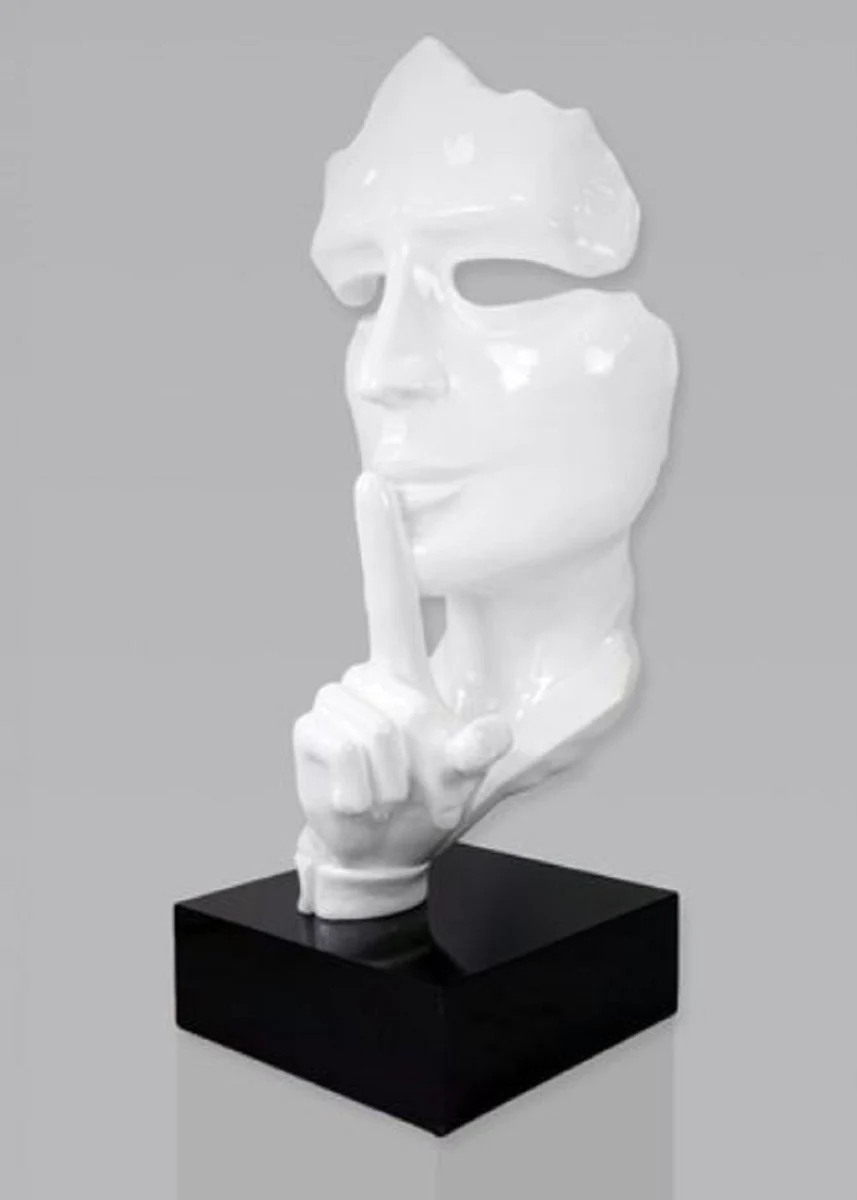 Casa Padrino escultura decorativa XXL blanco / negro A. 190 cm