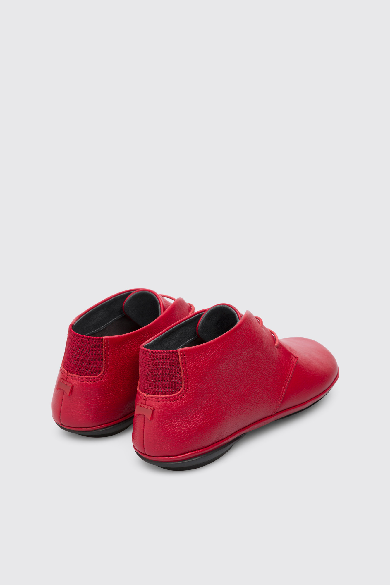 Right - Red lace up ankle boot for women